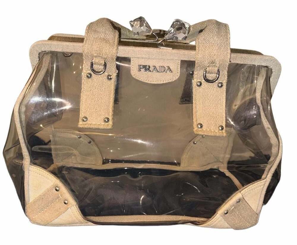 Plexi bag handbag Prada White in Plastic - 32724987